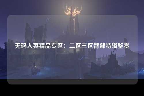 无码人妻精品专区：二区三区臀部特辑鉴赏