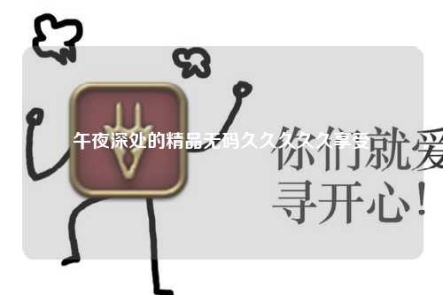 午夜深处的精品无码久久久久久享受