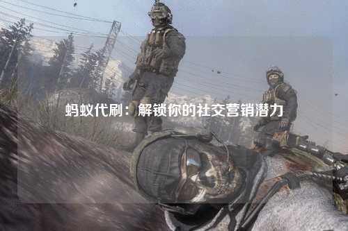 蚂蚁代刷：解锁你的社交营销潜力
